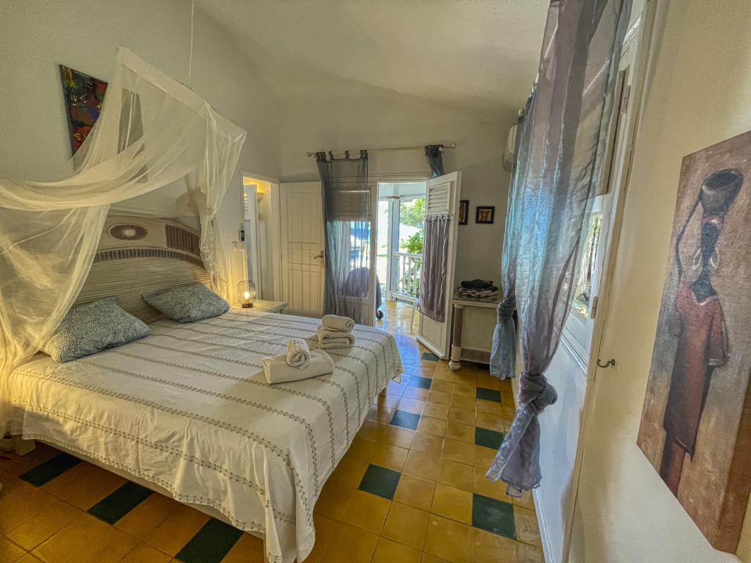 Villa à louer Saint François Guadeloupe__chambre vue terrasse-17